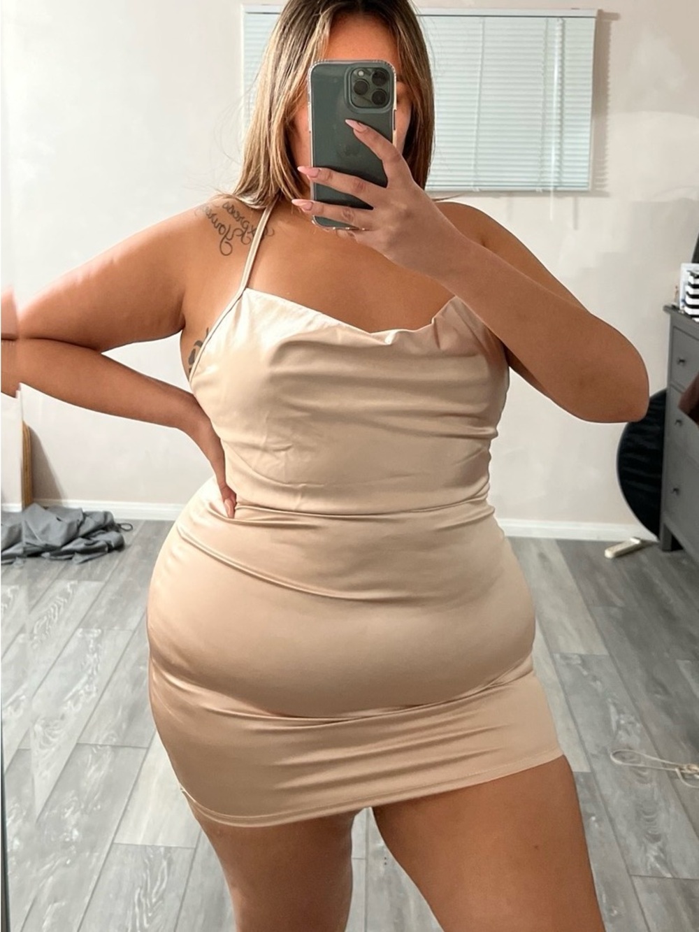 Satin mini dress